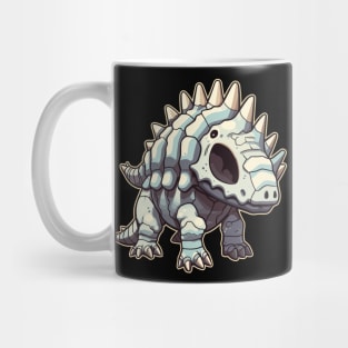 Horrible Chibi Stegosaurus Isometric Dinosaur Skeleton Mug